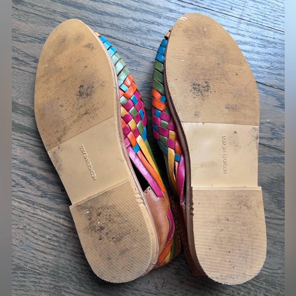 Colorful Woven Leather Loafers - Picture 3 of 4